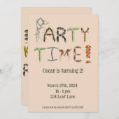 Party zum Thema Bug und Insekt Einladung (Vorne/Hinten)