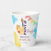 Party zum Thema Malerei und Party mit Monogramm Pappbecher (Vorderseite)