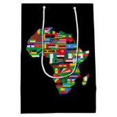 Party zum Thema niedliches Afrika Mittlere Geschenktüte (Rückseite)