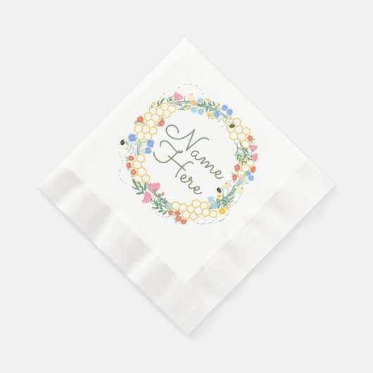 Party zum Thema personalisierte Bienen Serviette (Ecke)