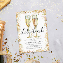 Party zum Toast des neuen Jahres gelassen