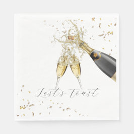 Party zum Toast des neuen Jahres gelassen Serviette