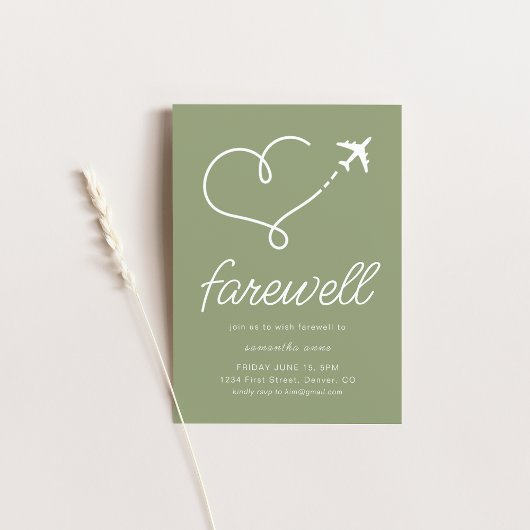 Party zum Umziehen der Ruhestandszeit mit Flugzeug Einladung