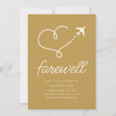 Party zum Umziehen der Ruhestandszeit mit Flugzeug Einladung (Vorderseite)