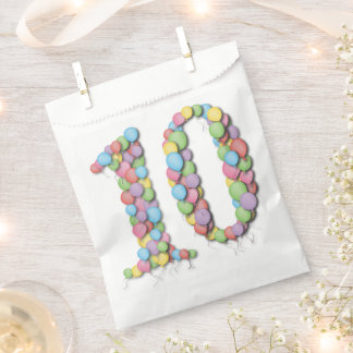 Party zum zehnten Geburtstag Geschenktütchen