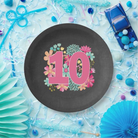 Party zum zehnten Geburtstag Pappteller (Party)