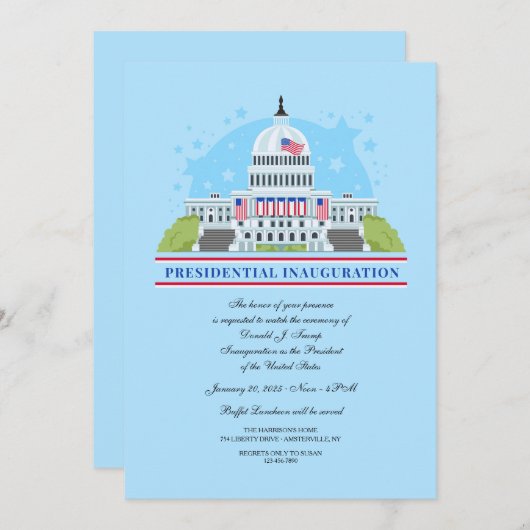 Party zur Amtseinführung Einladung (Vorne/Hinten)