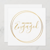 Party zur Ankündigung von geometrischen Goldringen (Vorne/Hinten)