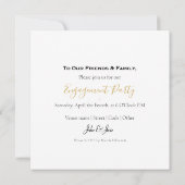 Party zur Ankündigung von geometrischen Goldringen (Rückseite)