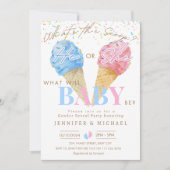 Party zur Aufdeckung des Eiskremgeschlechts Was is Einladung (Vorderseite)