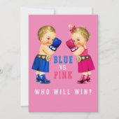 Party zur Aufdeckung des Geschlechts bei Boxbabys Einladung (Vorderseite)