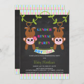 Party zur Aufdeckung des Geschlechts bei Karabiner Einladung (Vorne/Hinten)