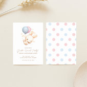 Party zur Aufdeckung von "Bunny and Balloon Gender Einladung