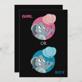 Party zur Aufdeckung von Geschlechtern lädt ein Einladung (Vorne/Hinten)