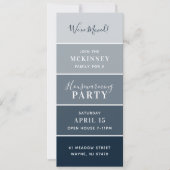 Party zur Aufwärmung von Navy Paint Swatch Card Ei Einladung (Vorderseite)
