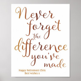 Party zur Aufwertung des Ruhestands Print Sign Poster