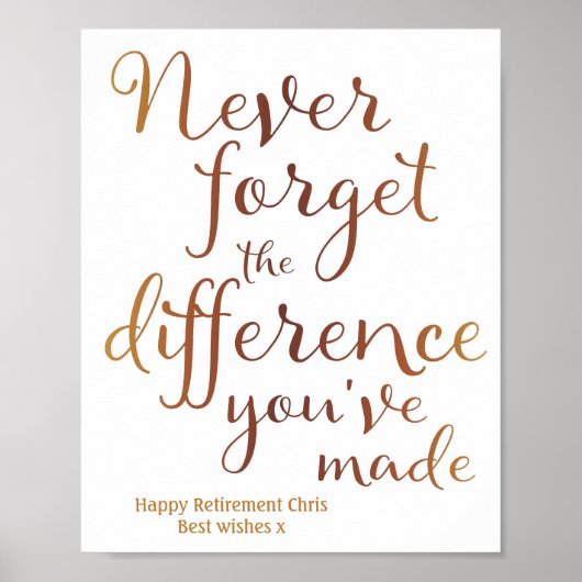 Party zur Aufwertung des Ruhestands Print Sign Poster (Vorne)