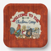 Party zur Begrüßung von niedlichen Hühnerhühnern Pappteller (Vorderseite)