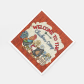 Party zur Begrüßung von niedlichen Hühnerhühnern Serviette (Ecke)