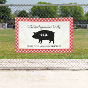Party zur Bewertung von Red Checkered Client-GRILL Banner