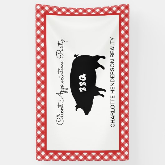 Party zur Bewertung von Red Checkered Client-GRILL Banner (Vertikal)