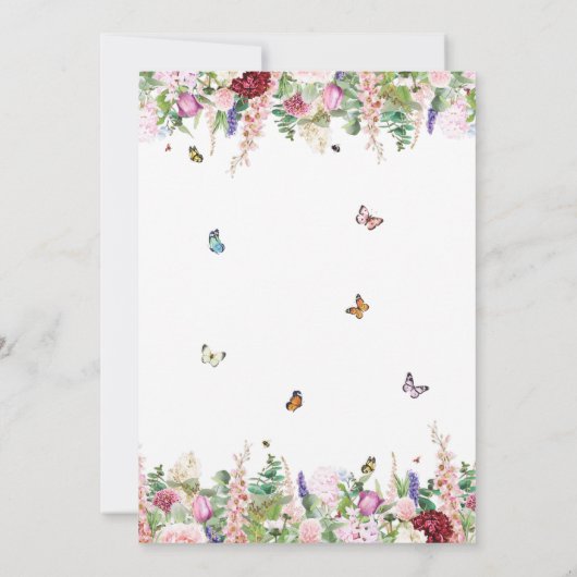 Party zur Blumenwärmung Einladung (Rückseite)