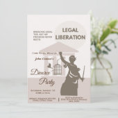 Party zur Ehescheidung fordert: Rechtsbefreiung Einladung (Stehend Vorderseite)