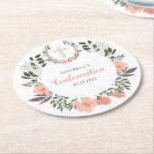 Party zur einfachen Blumenbestätigung  Runder Pappuntersetzer (Angewinkelt)