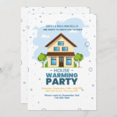 Party zur Erwärmung im Haus Einladung (Vorne/Hinten)
