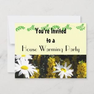 Party zur Erwärmung von White Daisy House Einladung