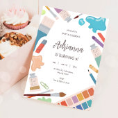 Party zur Farbmalerei Geburtstag Einladung