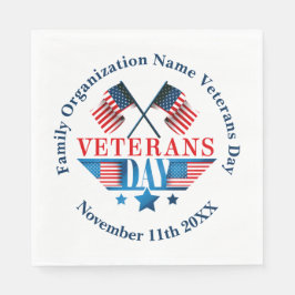 Party zur Feier des Tags der Veteranen hinzufügen Serviette