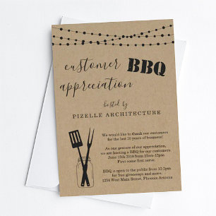 Party zur GRILLEN von Geschäftsdaten von Kunden Einladung