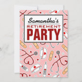 Party zur Krankenversicherung Rosa Einladung (Vorderseite)