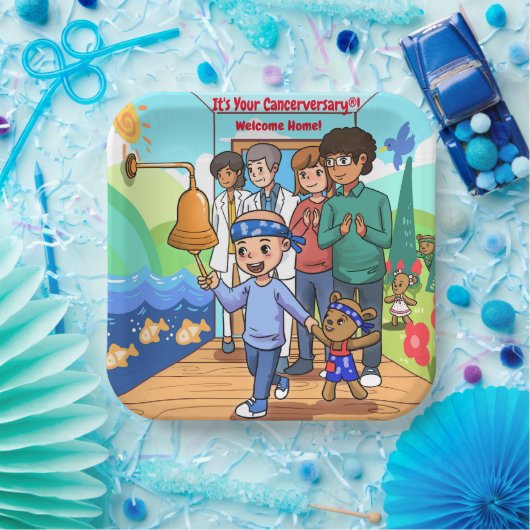 Party zur Krebsvorsorge Pappteller (Party)