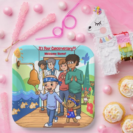 Party zur Krebsvorsorge Pappteller (Party)