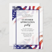 Party zur Kundenbewertung von patentierten Flaggen Einladung (Vorne/Hinten)