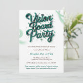 Party zur Manifestation des Neon Green Vision Boar Einladung (Stehend Vorderseite)