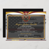 Party zur Registrierung des Feuerwehrführers Einladung (Vorne/Hinten)