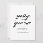 Party zur Rettung von Viel Glück und auf Wiederseh Einladung (Vorderseite)