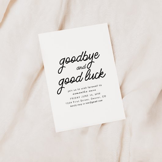 Party zur Rettung von Viel Glück und auf Wiederseh Einladung