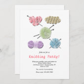 Party zur Sammlung von Garnen Einladung (Vorne/Hinten)