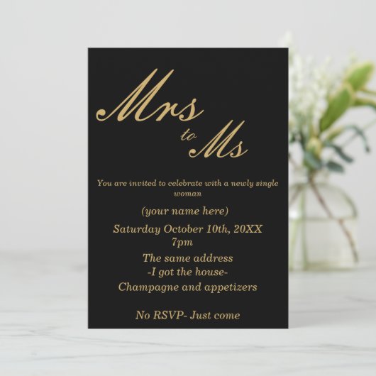 Party zur Scheidung Einladung (Stehend Vorderseite)