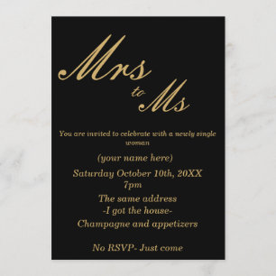 Party zur Scheidung Einladung