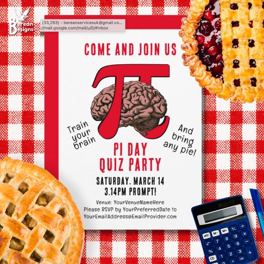 PARTY zur Speicherung von PI-DAY Einladung