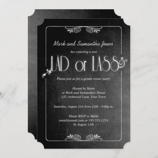 Party zur Untersuchung von Kopfbrettern oder Lass Einladung (Vorne/Hinten)