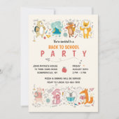 Party zurück zur Party Einladung in der Schule (Vorderseite)