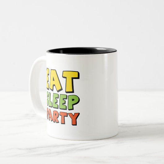 Party Zweifarbige Tasse (Vorderseite Links)