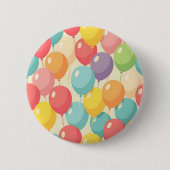 Partybälle in verschiedenen Farben Button (Vorderseite)