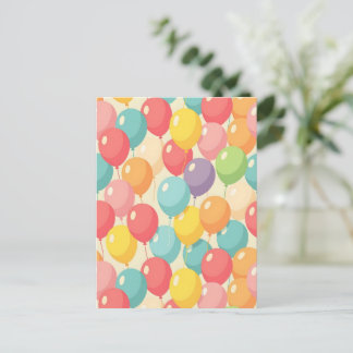 Partybälle in verschiedenen Farben Postkarte